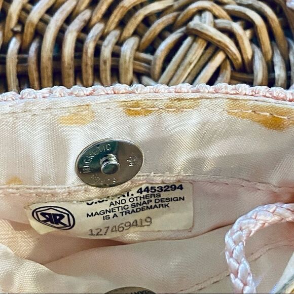 NWT La Regale pink vintage boho macrame beaded purse clutch small evening bag - Picture 8 of 8